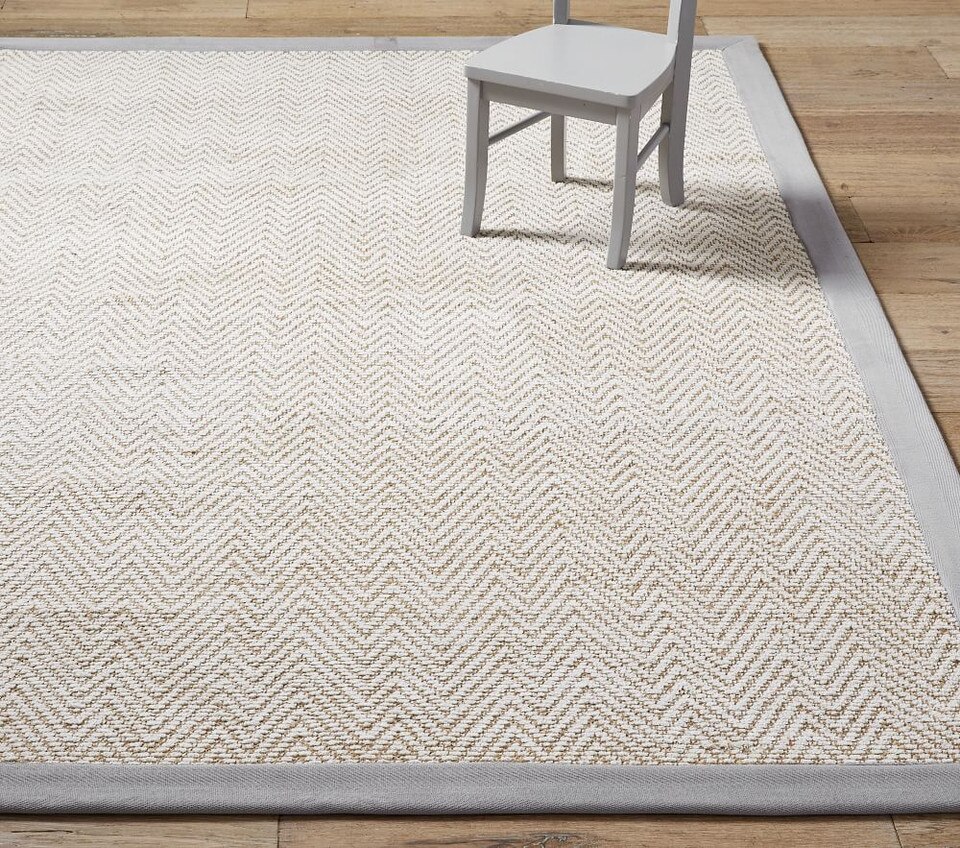 Chenille Jute Thick Solid Border Rug Pottery Barn Kids Australia